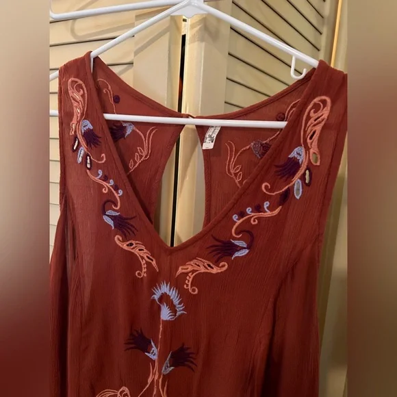 Free People Embroidered Midi Dress - Picture 3 of 8